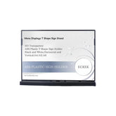 ECKEK ABS Plastic Sign Holder?Menu Displays T Shape Sign Stand (Horizontal Black A5 210×148mm/8.27×5.83inches)